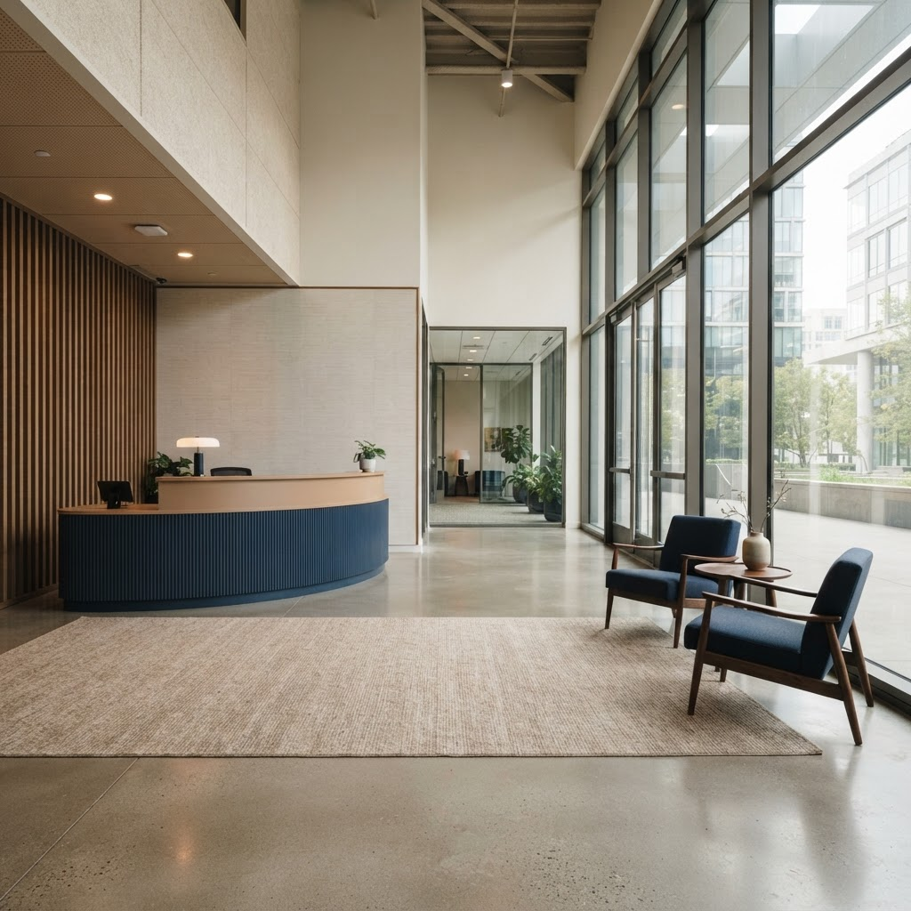 Reception area of a modern corporate office